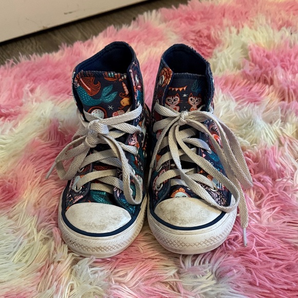 Kids' Blue Mermaid High-Top Sneakers - Picture 2 of 8